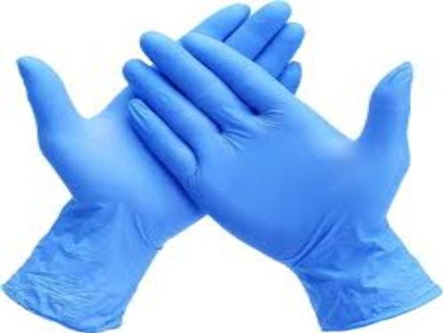 Blue Nitrile Hand Gloves Medium (100 pcs) - Eco-friendly packaging