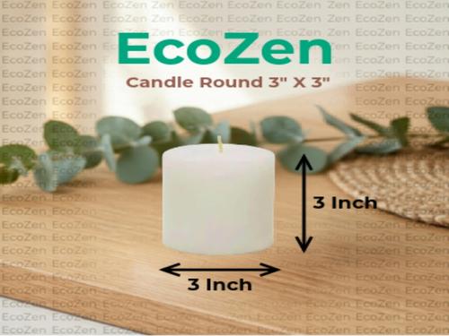 Candle Round 3" x 3" - Eco-friendly packaging